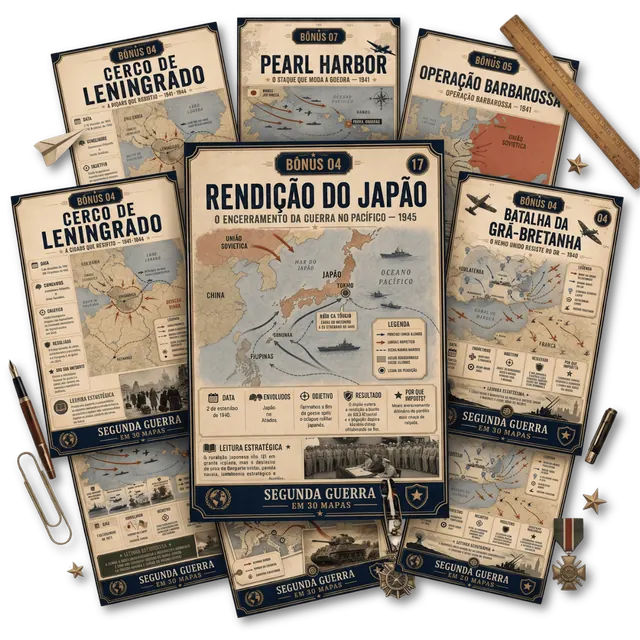 Mockup do Bônus 04 — 25 Batalhas e Operações Localizadas no Mapa